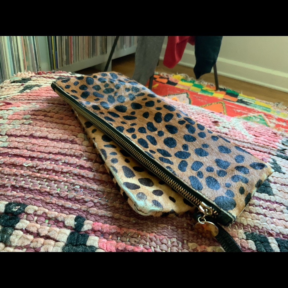 Clare V Leopard Foldover